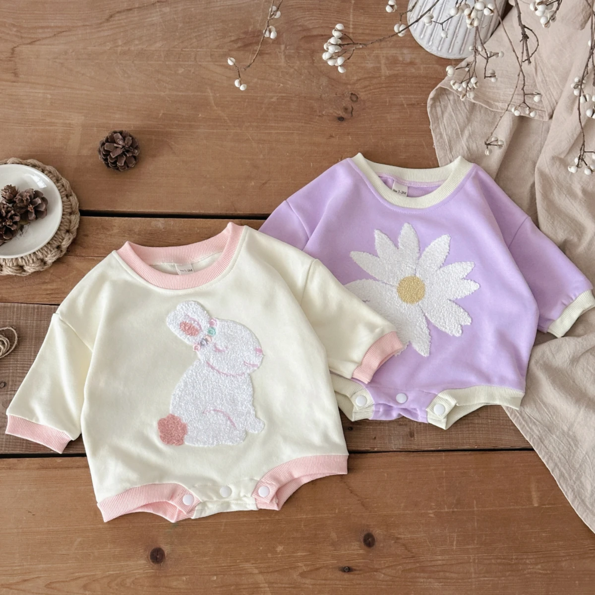 갓 태어난 여아를 위한 귀여운 동물 무늬와 꽃 자수 장 - Newborn Baby Girl Romper Floral 리뷰 및 가격