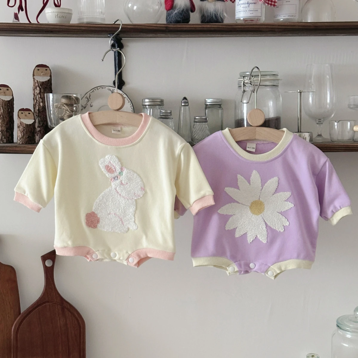 갓 태어난 여아를 위한 귀여운 동물 무늬와 꽃 자수 장 - Newborn Baby Girl Romper Floral 리뷰 및 가격