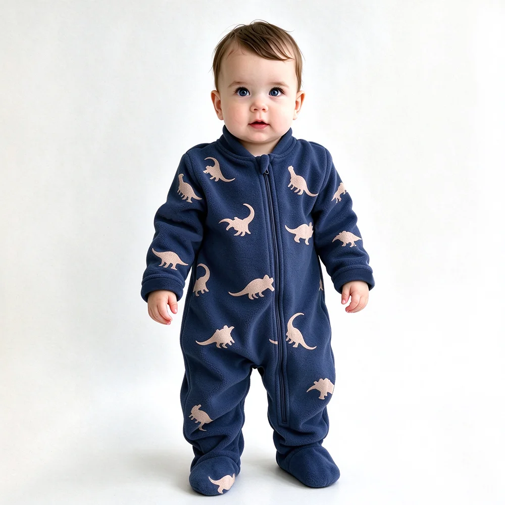 부드럽고 따뜻한 아기용 플리스 원피스, 귀여운 만화 공 - Cotton Baby Onesies Zipper 리뷰 및 가격