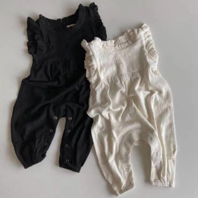 2026년 여름 신상품, 아기용 롬퍼, 소매 없는 유아 - Baby Summer Linen Sleeveless Jumpsuit 리뷰 및 가격