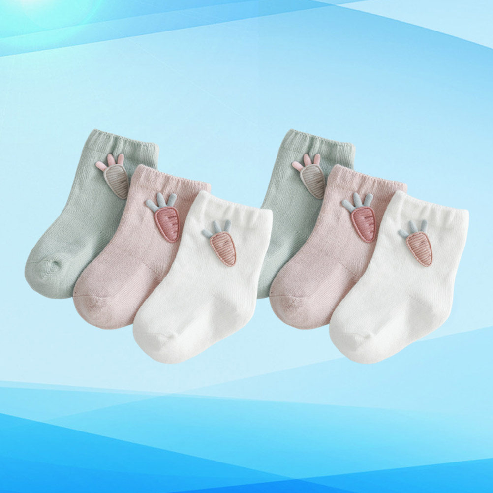 아기 양말 3켤레, 면 소재, 귀여운 만화 디자인, 통 - Unisex Baby Socks Non Slip 리뷰 및 가격